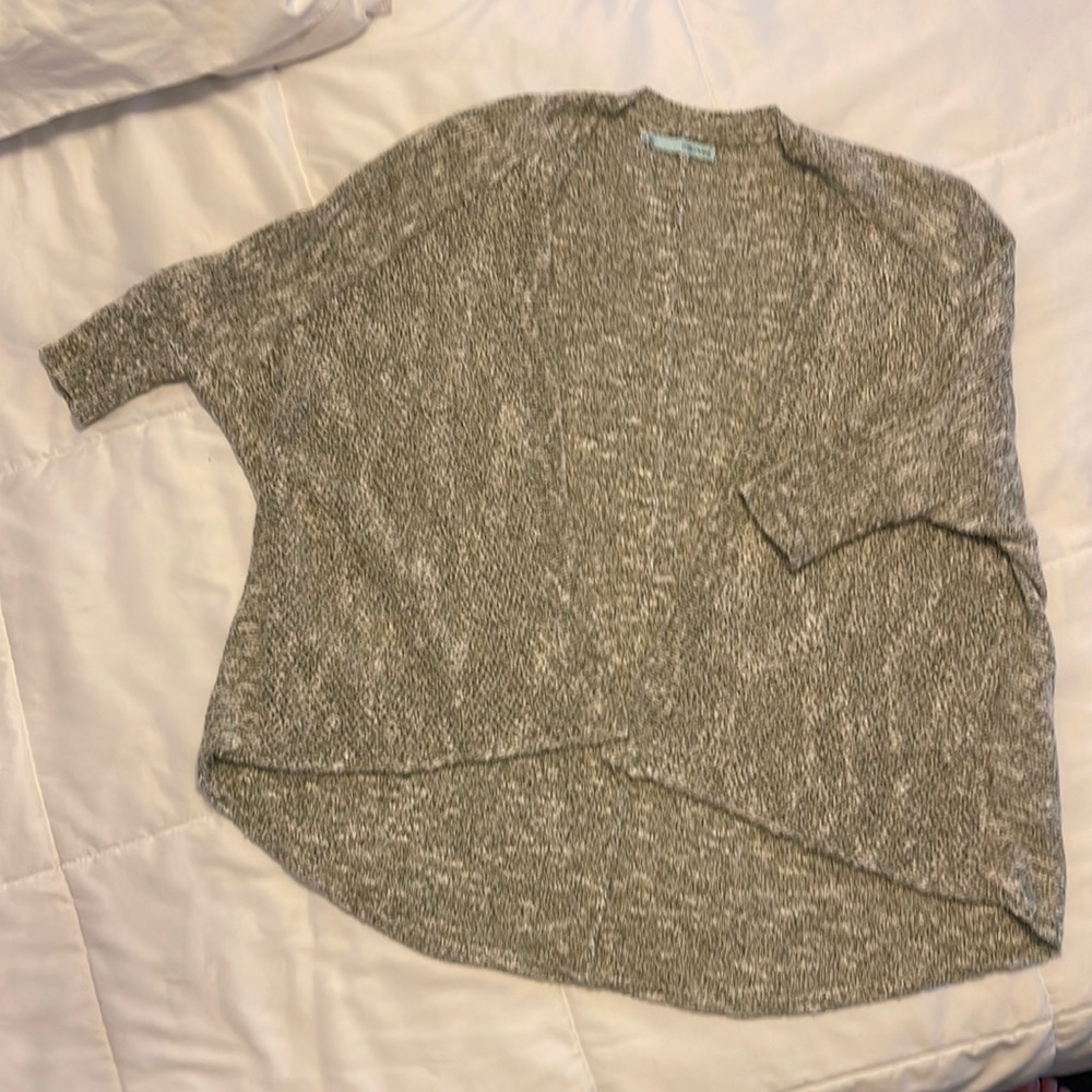 Greenish – gray duster/shrug